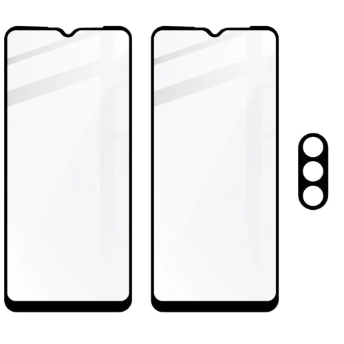 Buy Bizon Glass Edge tempered glass - [2 PACK] + lens protection Moto E20 black - BIZ490 - {ean13} - Home Screen Store Europe