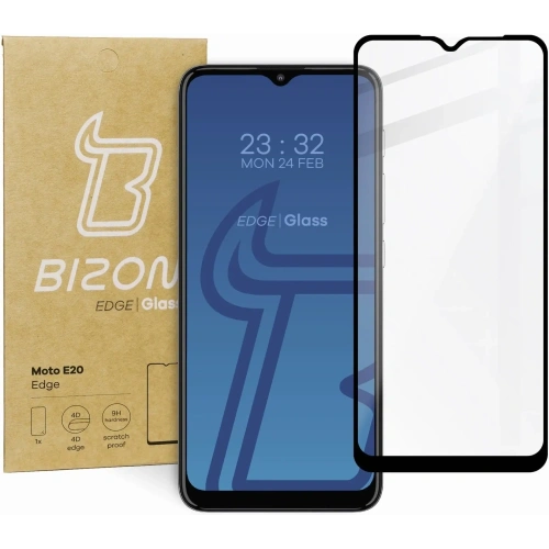 Kup Szkło hartowane Bizon Glass Edge do Moto E20 czarne - BIZ491 - {ean13} - Sklep Home Screen
