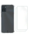 Bizon Case Clear Pack tok + 2x kijelzőfólia Motorola Moto E22 / E22i átlátszó