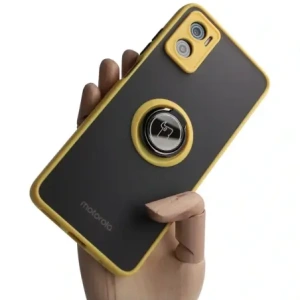 Kup Bizon Case Hybrid Ring Motorola Moto E22 / E22i rauchig mit einem gelben Rahmen - BIZ497 - {ean13} - Sklep Home Screen