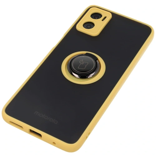 Kup Bizon Case Hybrid Ring Motorola Moto E22 / E22i füstös sárga kerettel - BIZ497 - {ean13} - Sklep Home Screen