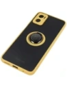 Buy Bizon Case Hybrid Ring Motorola Moto E22 / E22i smoky with a yellow frame - BIZ497 - {ean13} - Home Screen Store Europe