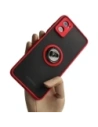 Bizon Case Hybrid Ring Motorola Moto E22 / E22i füstös piros kerettel