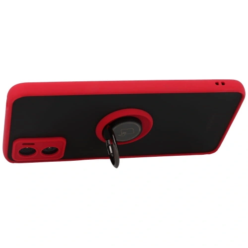 Buy Bizon Case Hybrid Ring Motorola Moto E22 / E22i smoky with a red frame - BIZ498 - {ean13} - Home Screen Store Europe