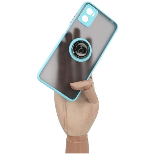 Kup Bizon Case Hybrid Ring Motorola Moto E22 / E22i fumuriu cu un cadru de culoare albastră deschisă - BIZ499 - {ean13} - Sklep Home Screen