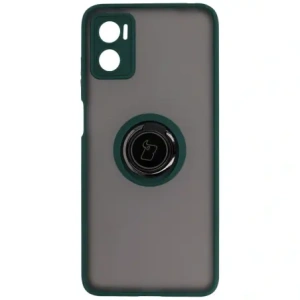 Kup Etui z uchwytem na palec Bizon Case Hybrid Ring do Motorola Moto E22 / E22i przydymione z ciemnozieloną ramką - BIZ500 - {ean13} - Sklep Home Screen