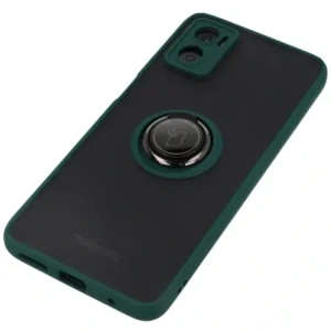 Kup Bizon Case Hybrid Ring Motorola Moto E22 / E22i fumuriu cu un cadru verde închis - BIZ500 - {ean13} - Sklep Home Screen