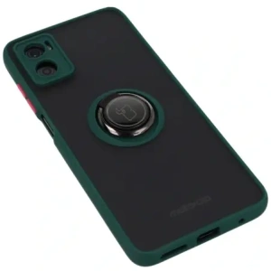 Kup Bizon Case Hybrid Ring Motorola Moto E22 / E22i fumuriu cu un cadru verde închis - BIZ500 - {ean13} - Sklep Home Screen