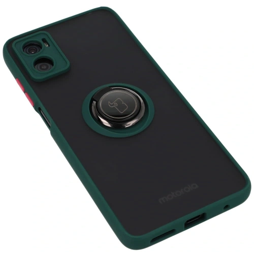 Kup Bizon Case Hybrid Ring Motorola Moto E22 / E22i füstös sötétzöld kerettel - BIZ500 - {ean13} - Sklep Home Screen