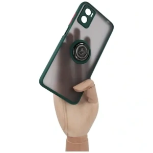Kup Bizon Case Hybrid Ring Motorola Moto E22 / E22i fumuriu cu un cadru verde închis - BIZ500 - {ean13} - Sklep Home Screen