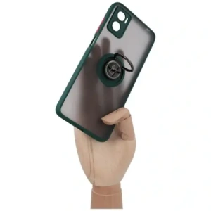 Kup Bizon Case Hybrid Ring Motorola Moto E22 / E22i fumuriu cu un cadru verde închis - BIZ500 - {ean13} - Sklep Home Screen
