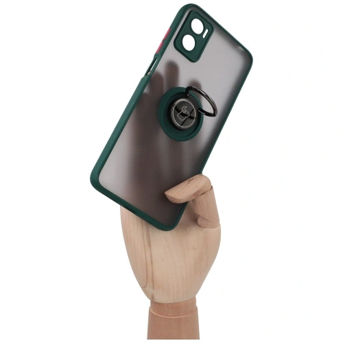Kup Bizon Case Hybrid Ring Motorola Moto E22 / E22i füstös sötétzöld kerettel - BIZ500 - {ean13} - Sklep Home Screen