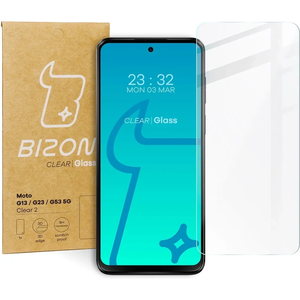 Szkło hartowane Bizon Glass Clear 2 do Moto G13 / G23 / G53 5G