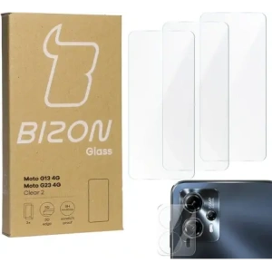 Buy BIZON Clear 2 3x screen glass + camera glass Moto G13/G23 4G - BIZ512 - {ean13} - Home Screen Store Europe