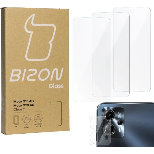 Kup BIZON Clear 2 3x Bildschirmglas + Kameraglas Moto G13/G23 4G - BIZ512 - {ean13} - Sklep Home Screen