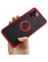 Bizon Case Hybrid Ring Motorola Moto G13 / G23 / G53 5G fumuriu cu un cadru roșu