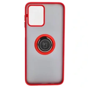 Kup Etui s úchopem na prst Bizon Case Hybrid Ring pro Motorola Moto G13 / G23 / G53 5G kouřové s červeným rámečkem - BIZ515 - {ean13} - Sklep Home Screen