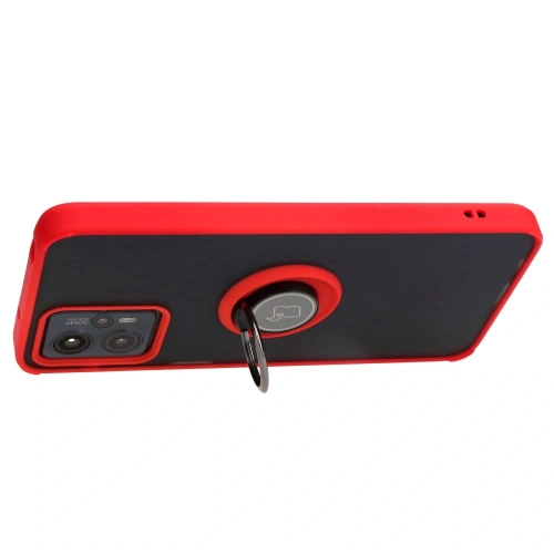 Buy Bizon Case Hybrid Ring Motorola Moto G13 / G23 / G53 5G smoky with a red frame - BIZ515 - {ean13} - Home Screen Store Europe