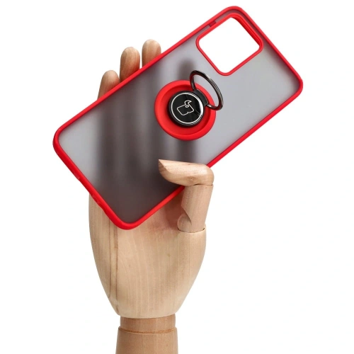 Buy Bizon Case Hybrid Ring Motorola Moto G13 / G23 / G53 5G smoky with a red frame - BIZ515 - {ean13} - Home Screen Store Europe
