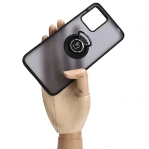Kup Etui s úchytem na prst Bizon Case Hybrid Ring pro Motorola Moto G13 / G23 / G53 5G kouřové s černým rámem - BIZ516 - {ean13} - Sklep Home Screen