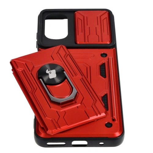 Kup Bizon Case Camshield Kartensteckplatz Ring Moto G22 rot - BIZ517 - {ean13} - Sklep Home Screen
