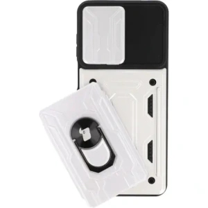 Buy Bizon Case Camshield Card Slot Ring Moto G22 white - BIZ518 - {ean13} - Home Screen Store Europe