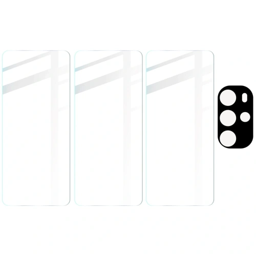 Kup Bizon-Glas Klarglas gehärtetes Glas - 3 Stk. + Linsenglas Motorola Moto G22 - BIZ522 - {ean13} - Sklep Home Screen