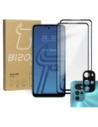 Bizon Glass Edge edzett üveg - [2 PACK] + lencsevédő Motorola Moto G22 fekete