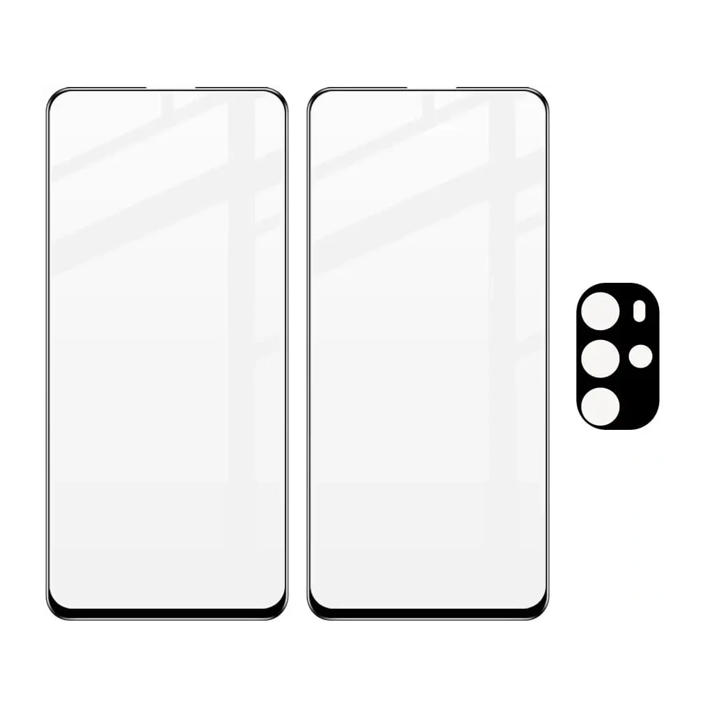 Szkło hartowane Bizon Glass Edge - [2 PACK] + ochrona na obiektyw Motorola Moto G22