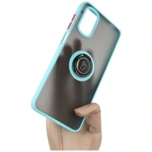 Kup Bizon Case Hybrid Ring Motorola Moto G22 / E32 / E32s rauchig mit einem hellblauen Rahmen - BIZ525 - {ean13} - Sklep Home Screen