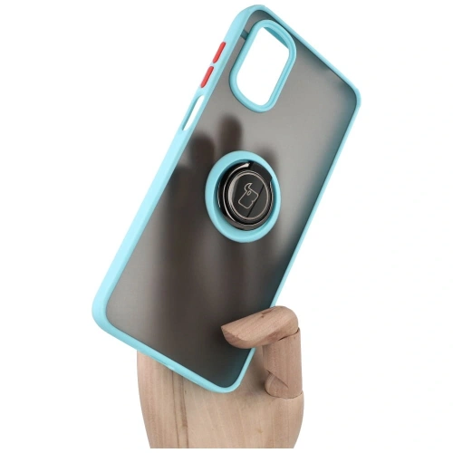 Buy Bizon Case Hybrid Ring Motorola Moto G22 / E32 / E32s smoky with a light blue frame - BIZ525 - {ean13} - Home Screen Store Europe