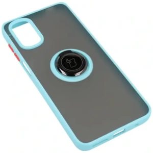 Kup Etui s úchytem na prst Bizon Case Hybrid Ring pro Motorola Moto G22 / E32 / E32s kouřové s jasně modrým rámem - BIZ525 - {ean13} - Sklep Home Screen