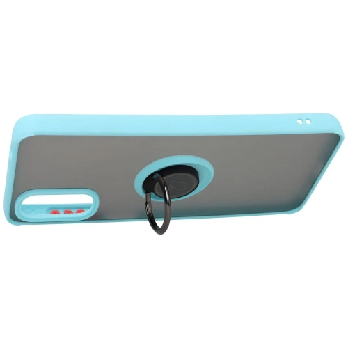 Buy Bizon Case Hybrid Ring Motorola Moto G22 / E32 / E32s smoky with a light blue frame - BIZ525 - {ean13} - Home Screen Store Europe