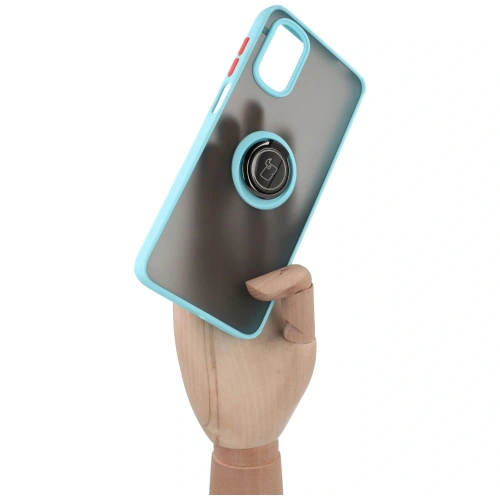 Buy Bizon Case Hybrid Ring Motorola Moto G22 / E32 / E32s smoky with a light blue frame - BIZ525 - {ean13} - Home Screen Store Europe