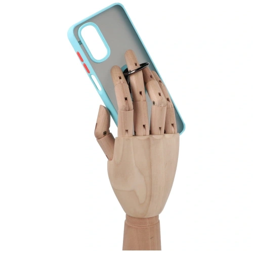 Buy Bizon Case Hybrid Ring Motorola Moto G22 / E32 / E32s smoky with a light blue frame - BIZ525 - {ean13} - Home Screen Store Europe
