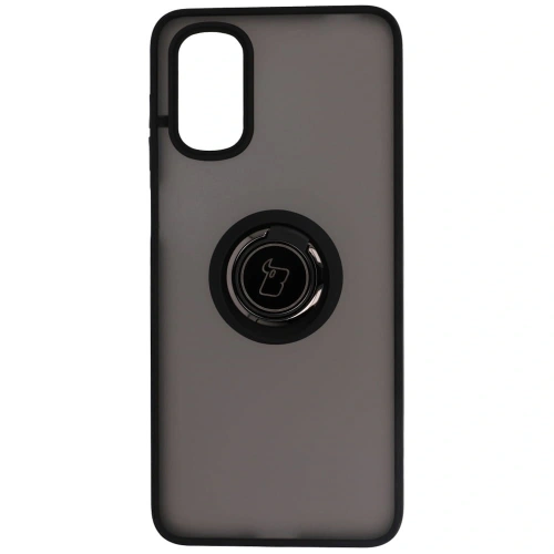 Kup Etui s úchytem na prst Bizon Case Hybrid Ring pro Motorola Moto G22 / E32 / E32s kouřové s černým rámečkem - BIZ526 - {ean13} - Sklep Home Screen