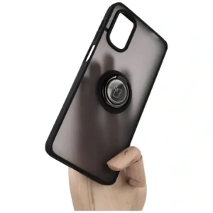 Kup Etui s úchytem na prst Bizon Case Hybrid Ring pro Motorola Moto G22 / E32 / E32s kouřové s černým rámečkem - BIZ526 - {ean13} - Sklep Home Screen