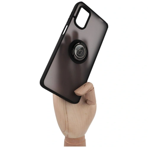 Kup Etui s úchytem na prst Bizon Case Hybrid Ring pro Motorola Moto G22 / E32 / E32s kouřové s černým rámečkem - BIZ526 - {ean13} - Sklep Home Screen