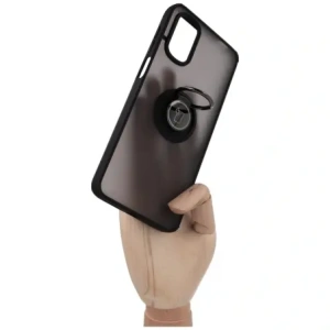 Kup Etui s úchytem na prst Bizon Case Hybrid Ring pro Motorola Moto G22 / E32 / E32s kouřové s černým rámečkem - BIZ526 - {ean13} - Sklep Home Screen