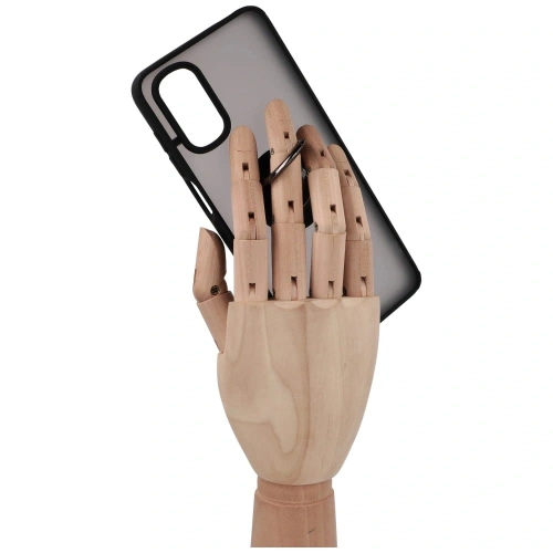 Kup Etui s úchytem na prst Bizon Case Hybrid Ring pro Motorola Moto G22 / E32 / E32s kouřové s černým rámečkem - BIZ526 - {ean13} - Sklep Home Screen