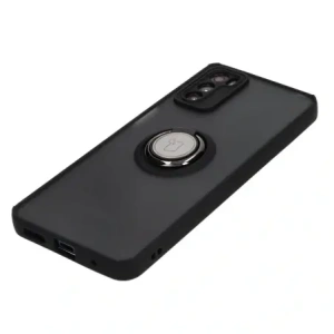 Bizon Case Hybrid Ring Motorola Moto G42  smoky with a black frame
