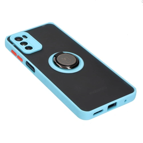 Buy Bizon Case Hybrid Ring Motorola Moto G42  smoky with a light blue frame - BIZ532 - {ean13} - Home Screen Store Europe