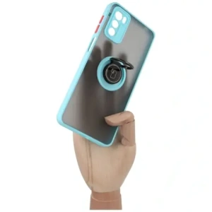 Kup Bizon Case Hybrid Ring Motorola Moto G42 rauchig mit einem hellblauen Rahmen - BIZ532 - {ean13} - Sklep Home Screen