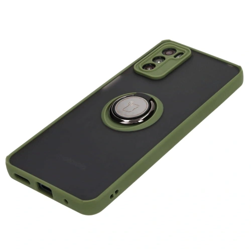 Kup Etui z uchwytem na palec Bizon Case Hybrid Ring do Motorola Moto G42  przydymione z zieloną ramką - BIZ533 - {ean13} - Sklep Home Screen