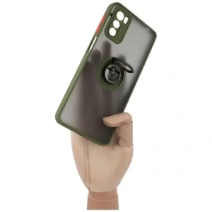 Kup Bizon Case Hybrid Ring Motorola Moto G42 rauchig mit einem grünen Rahmen - BIZ533 - {ean13} - Sklep Home Screen