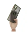 Buy Bizon Case Hybrid Ring Motorola Moto G42  smoky with a green frame - BIZ533 - {ean13} - Home Screen Store Europe