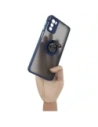 Kup Bizon Case Hybrid Ring Motorola Moto G42 fumuriu cu un cadru albastru închis - BIZ534 - {ean13} - Sklep Home Screen