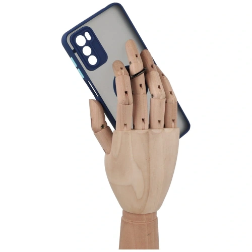 Kup Bizon Case Hybrid Ring Motorola Moto G42 fumuriu cu un cadru albastru închis - BIZ534 - {ean13} - Sklep Home Screen