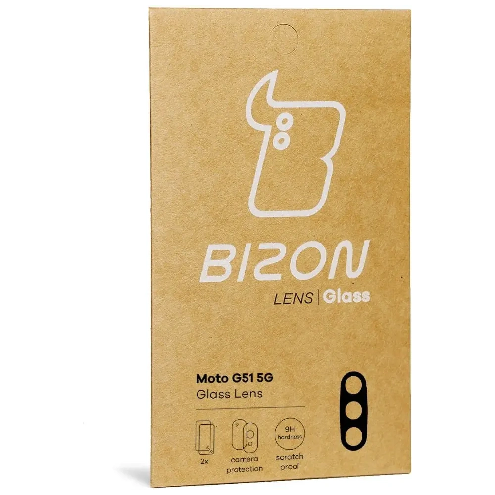 Szkło na aparat Bizon Glass Lens do Moto G51 5G [2 PACK]
