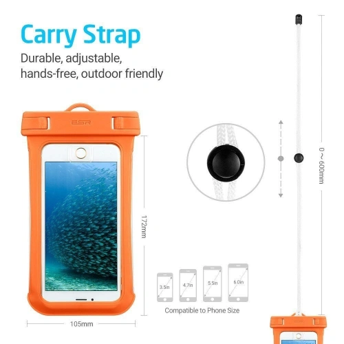 Buy ESR Universal Waterproof Case Orange - ESR004ORG - {ean13} - Home Screen Store Europe